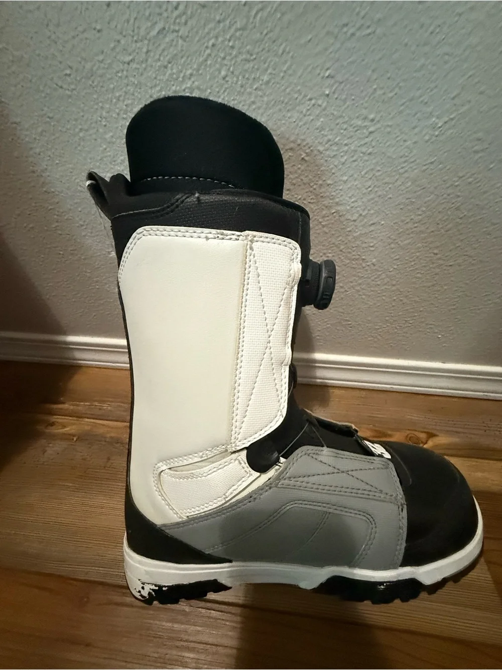 Men's Black and Gray Snow Boots with Boa Lacing